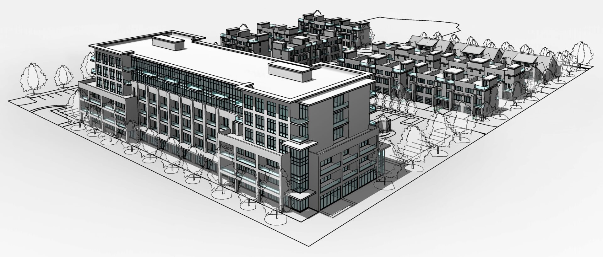 Commercial Residential Mixed-Use Development Concept