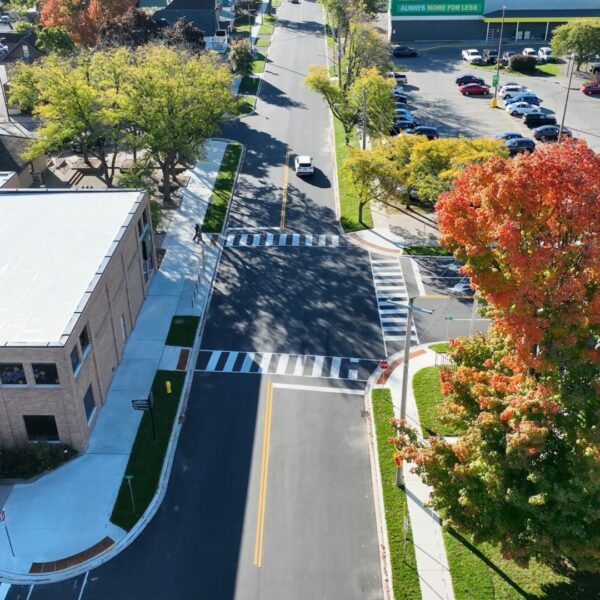 Finished Talbot Street reconstruction designed and managed by Vallee municipal engineering team