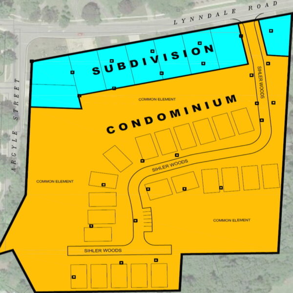Sihler Woods Subdivison & Condo Development Site Plan by G.D. Vallee