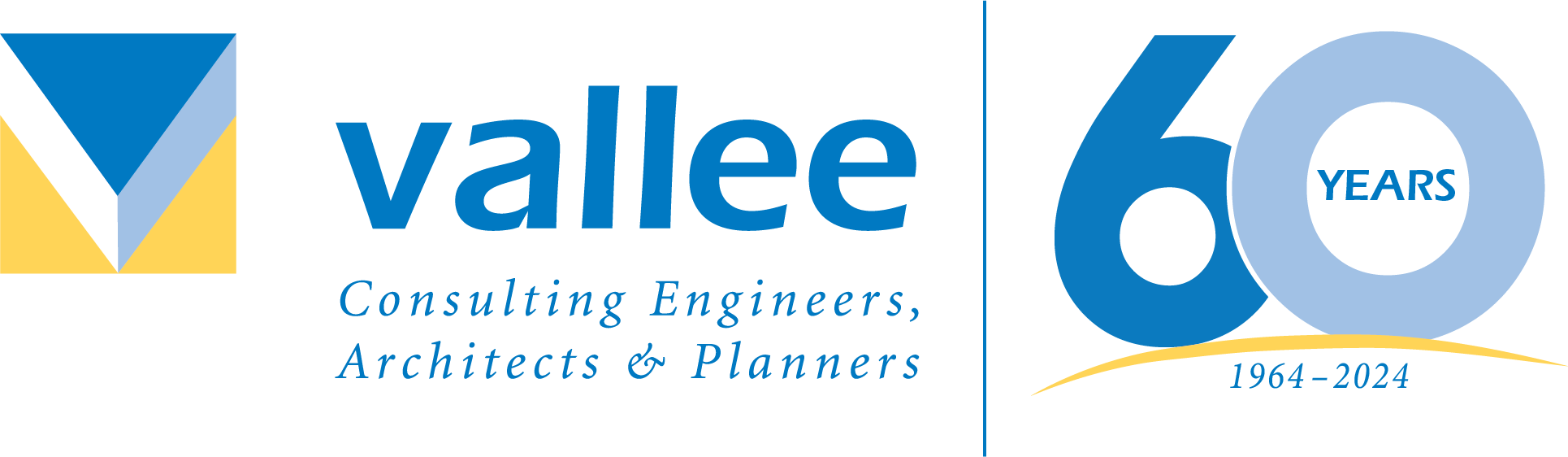 Vallee Consulting Engineers, Architects & Planners 60 Years Logo