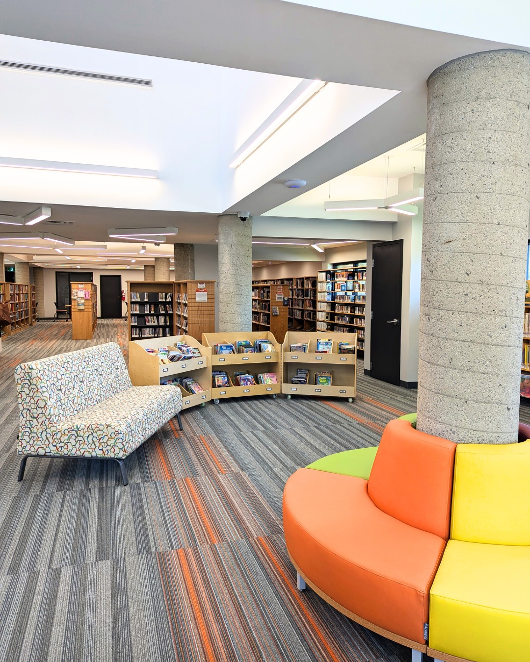 Interior of renovated Waterford Public Library designed by G.D. Vallee